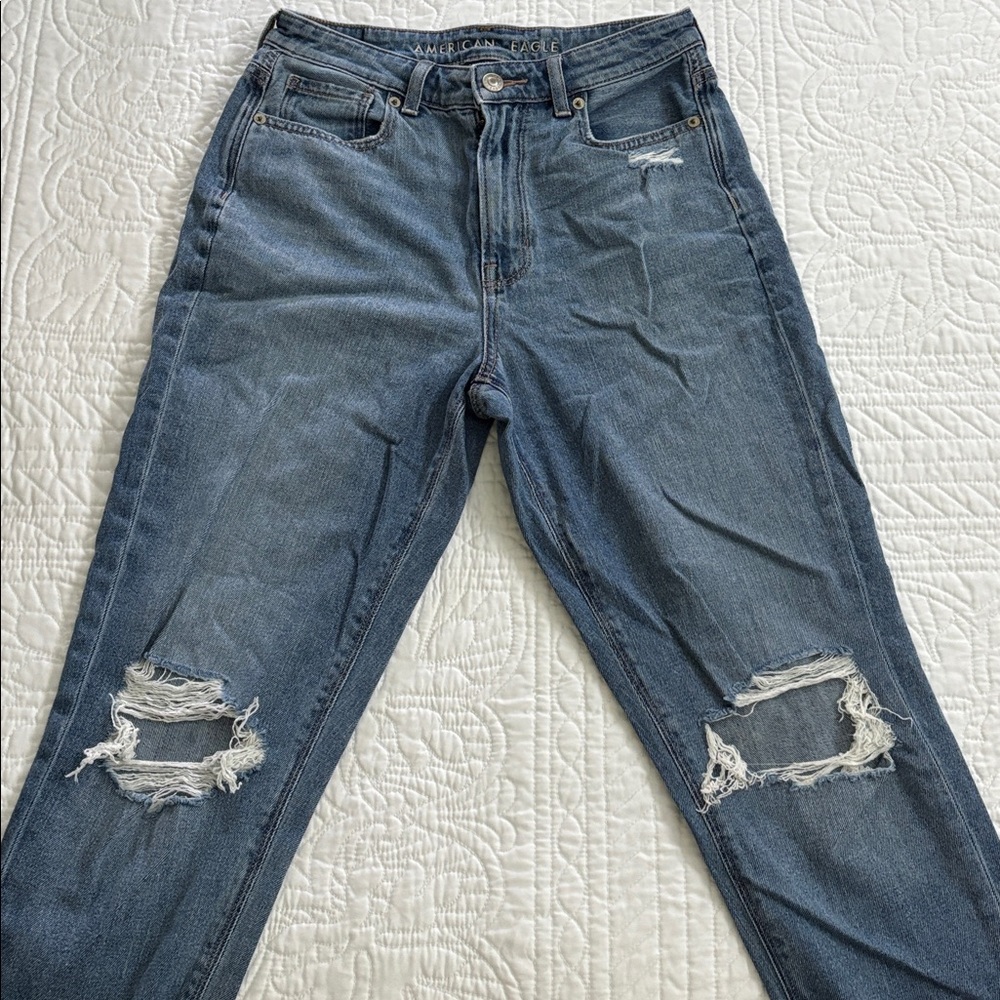 American Eagle Outfitters distressed mom jeans